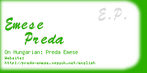 emese preda business card